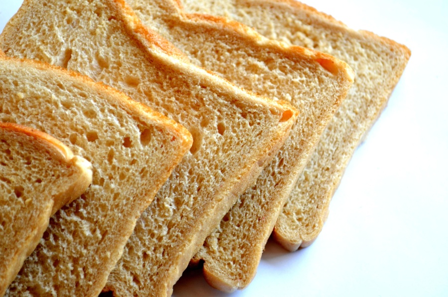 Bread Four slices of brown bread
