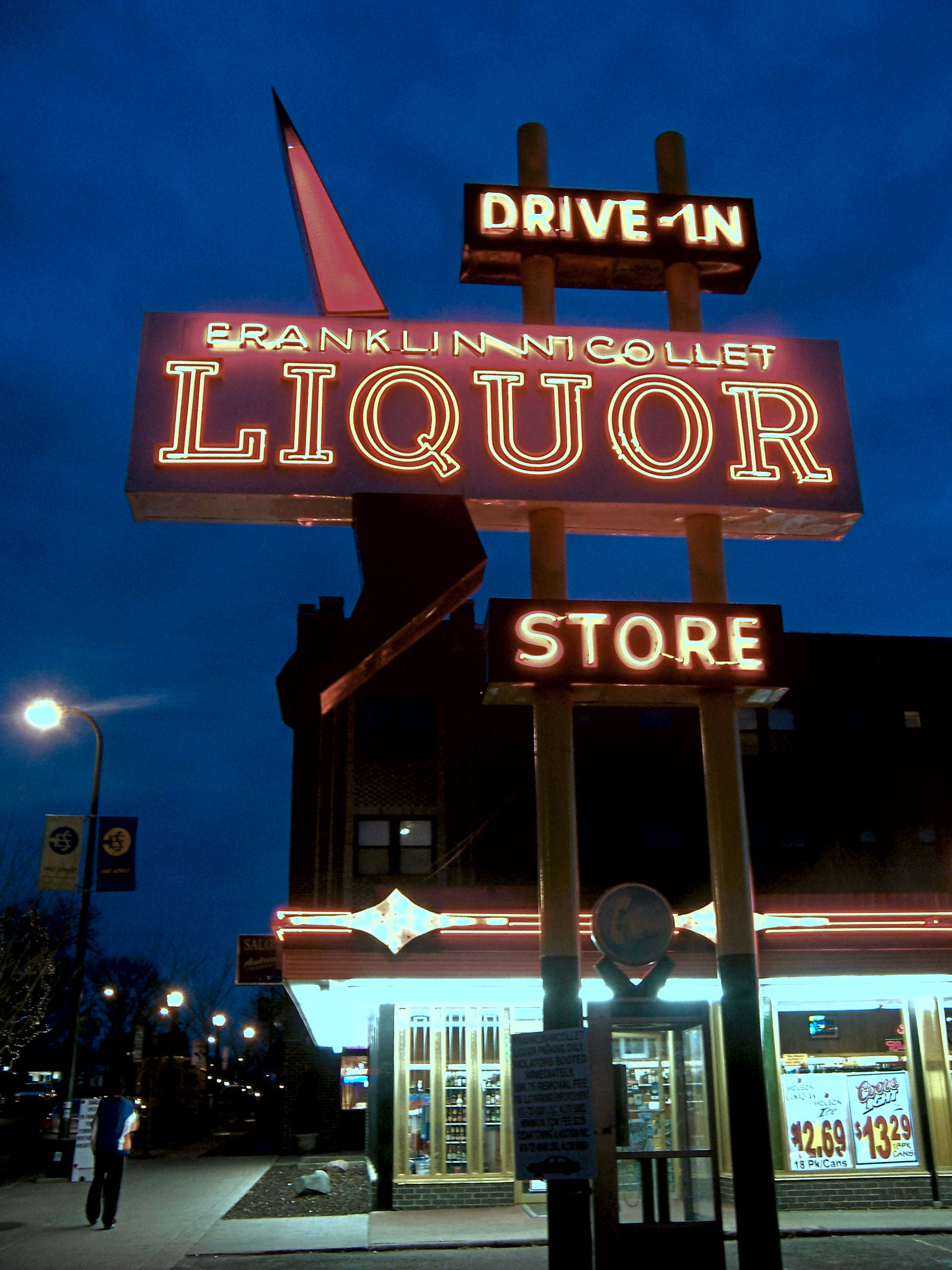 Liquor store sign